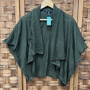 Uniq Green Open-Front Cardigan